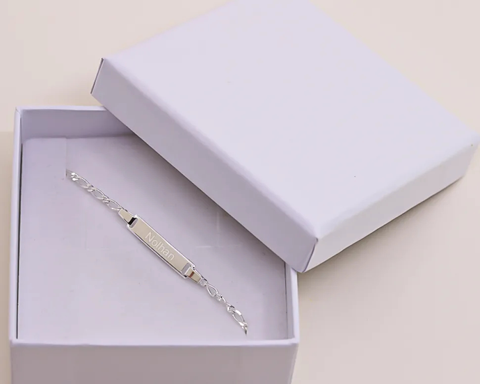 Gourmette Bébé gravée Harmonie en Argent Véritable