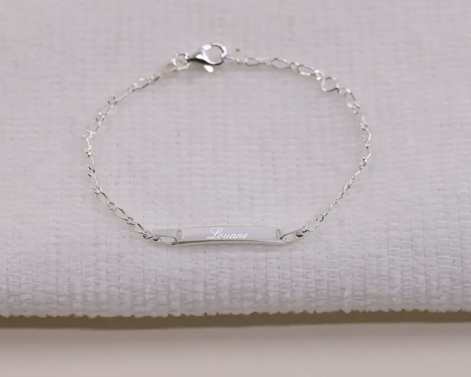 Gourmette Bébé gravée Harmonie en Argent Véritable