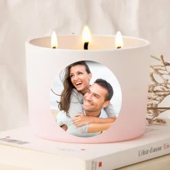 Grande bougie personnalisée - Photo