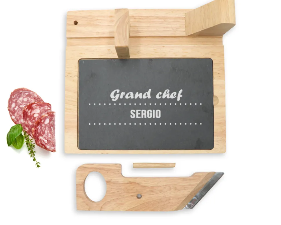 Guillotine à saucisson personnalisée - Message