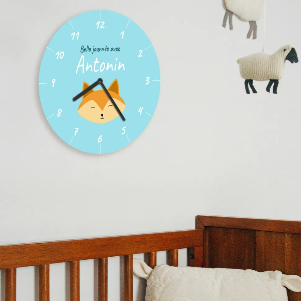 Horloge Personnalisable - Petit Renard
