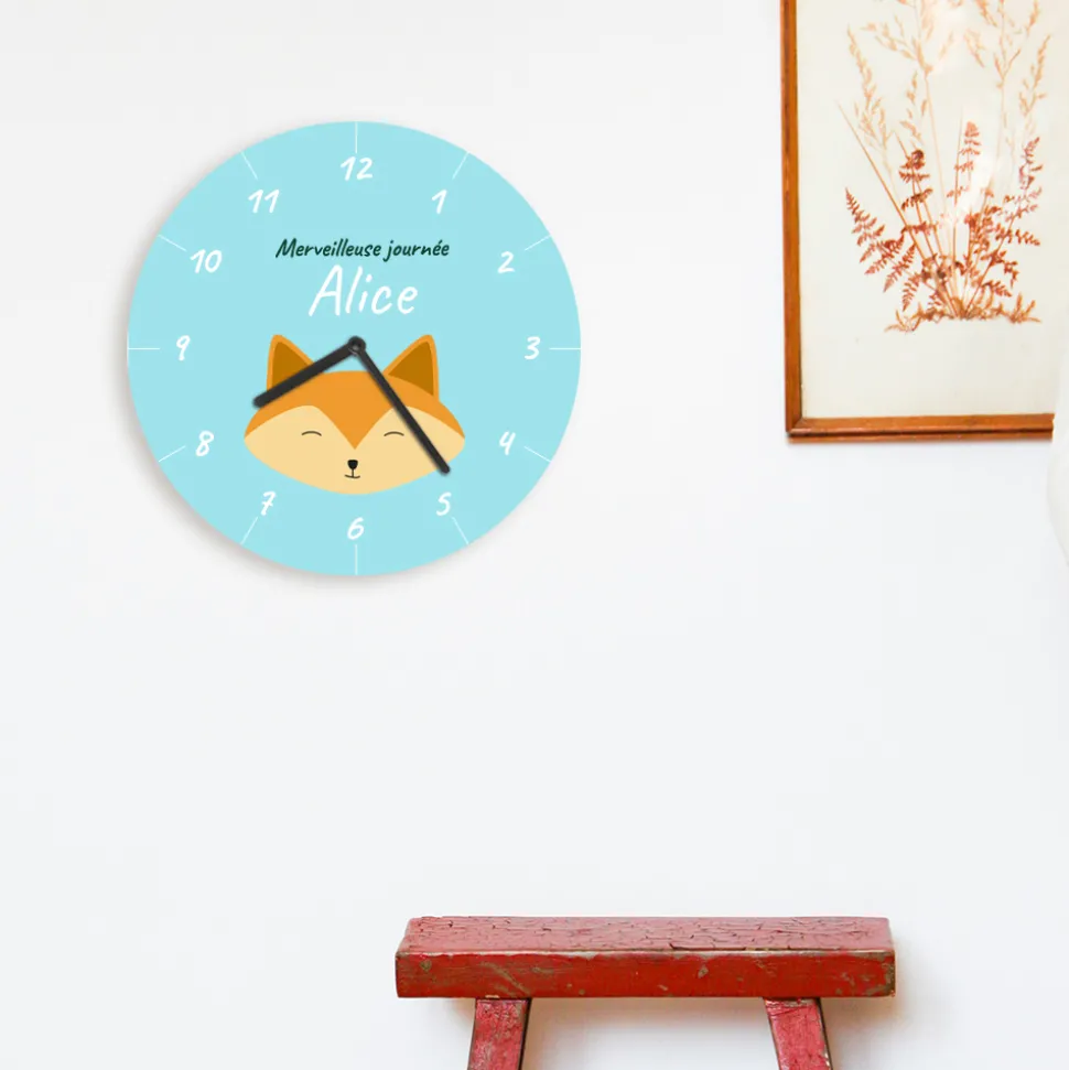 Horloge Personnalisable - Petit Renard