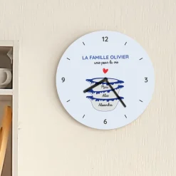 Horloge personnalisée - Bols prénoms famille