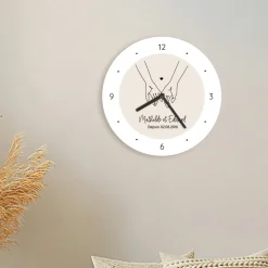 Horloge personnalisée - Dessin au trait