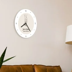 Horloge personnalisée - Dessin au trait