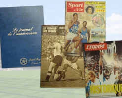 Journal sportif de la semaine de naissance dans son écrin personnalisé