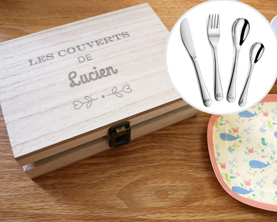 Kit couverts enfant gravé