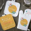 Kit Cuisine- Gant, Maniques et Tablier Personnalisables - Bon petit Plat
