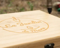 Kit d'outils de jardinage dans coffret personnalisé