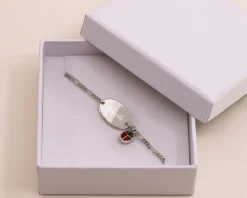 La Gourmette Bébé Coccinelle en Argent