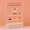 Lampe 3D personnalisée - Mamie Renard et sa meute