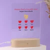 Lampe 3D personnalisée - Mamie et ses petits coeurs