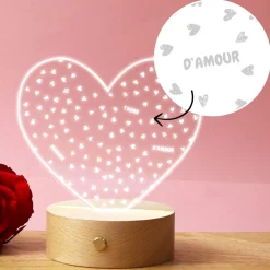 Lampe 3D personnalisée - Message Secret