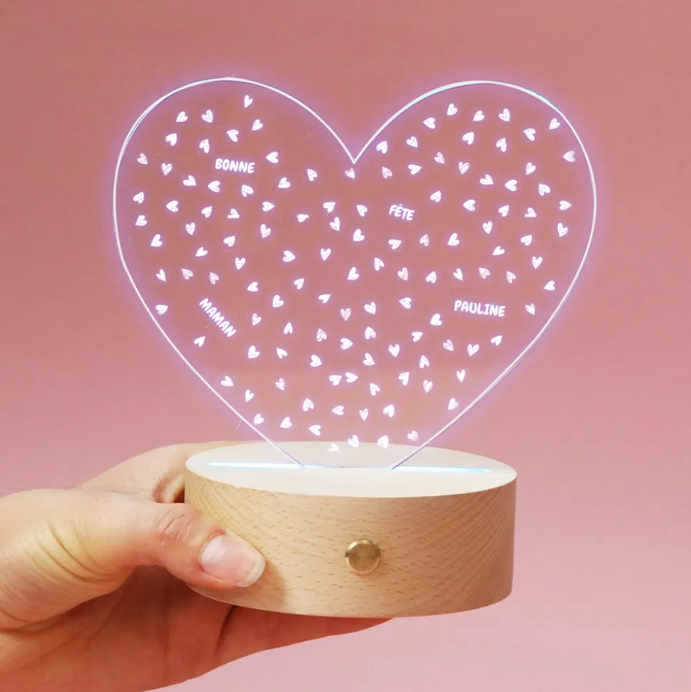 Lampe 3D personnalisée - Message Secret