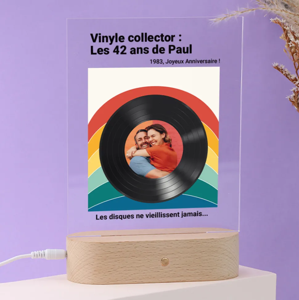 Lampe 3D personnalisée - Retro Vibes