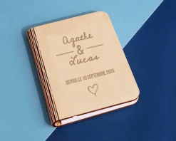 Lampe livre lumineux personnalisé couple - Jour de rencontre