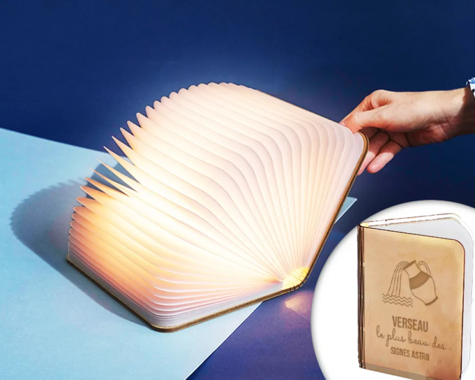 Lampe livre lumineux personnalisé - Signe Astrologique