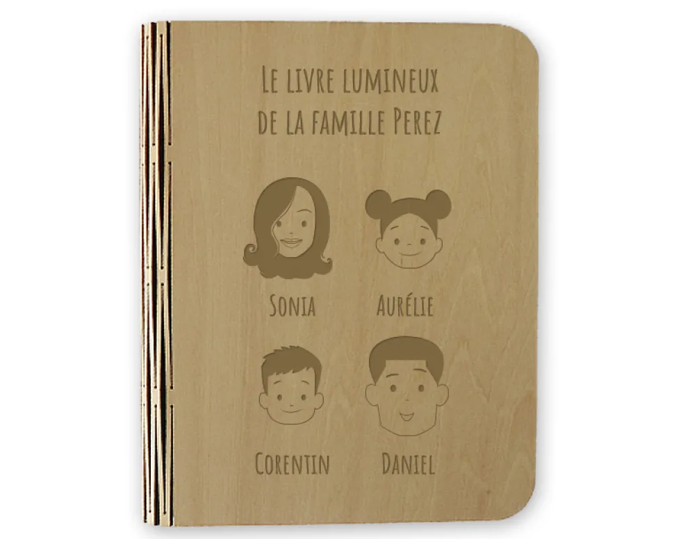 Lampe livre lumineux personnalisé - Family Circus