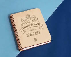 Lampe livre lumineux personnalisé - Joyeux Noël