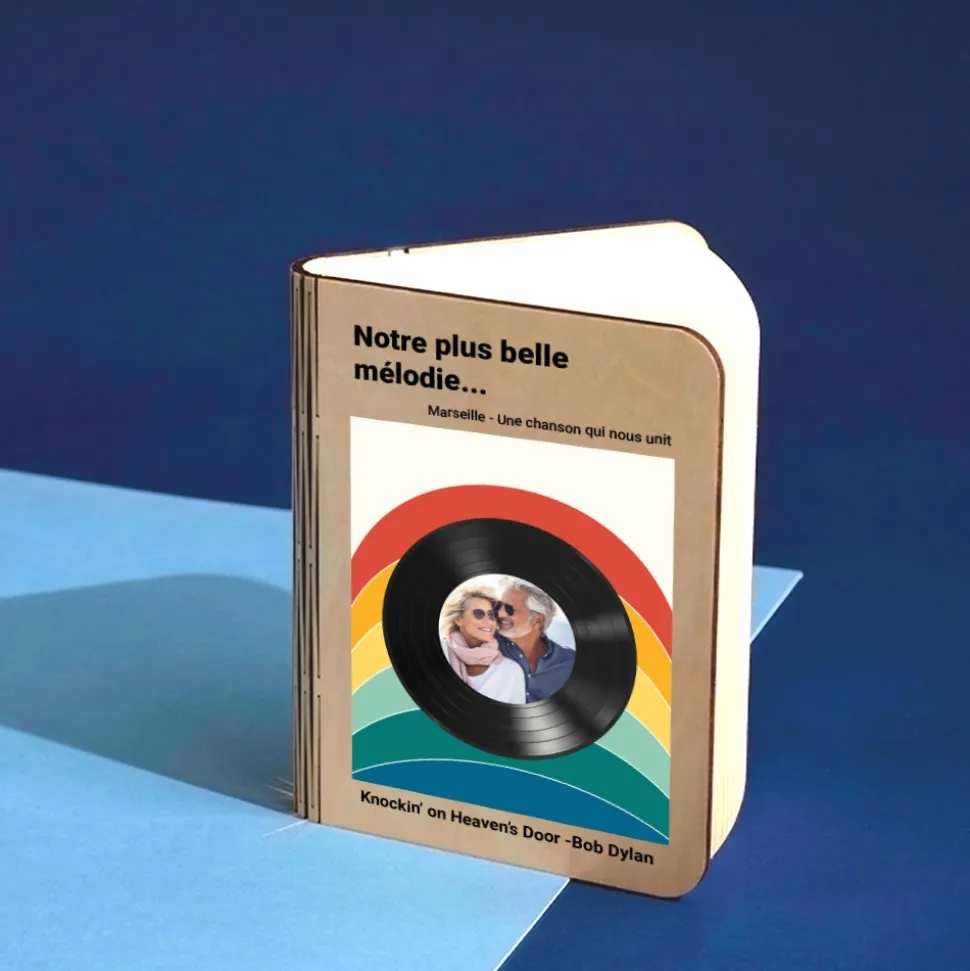 Lampe livre lumineux personnalisé - Retro Vibes