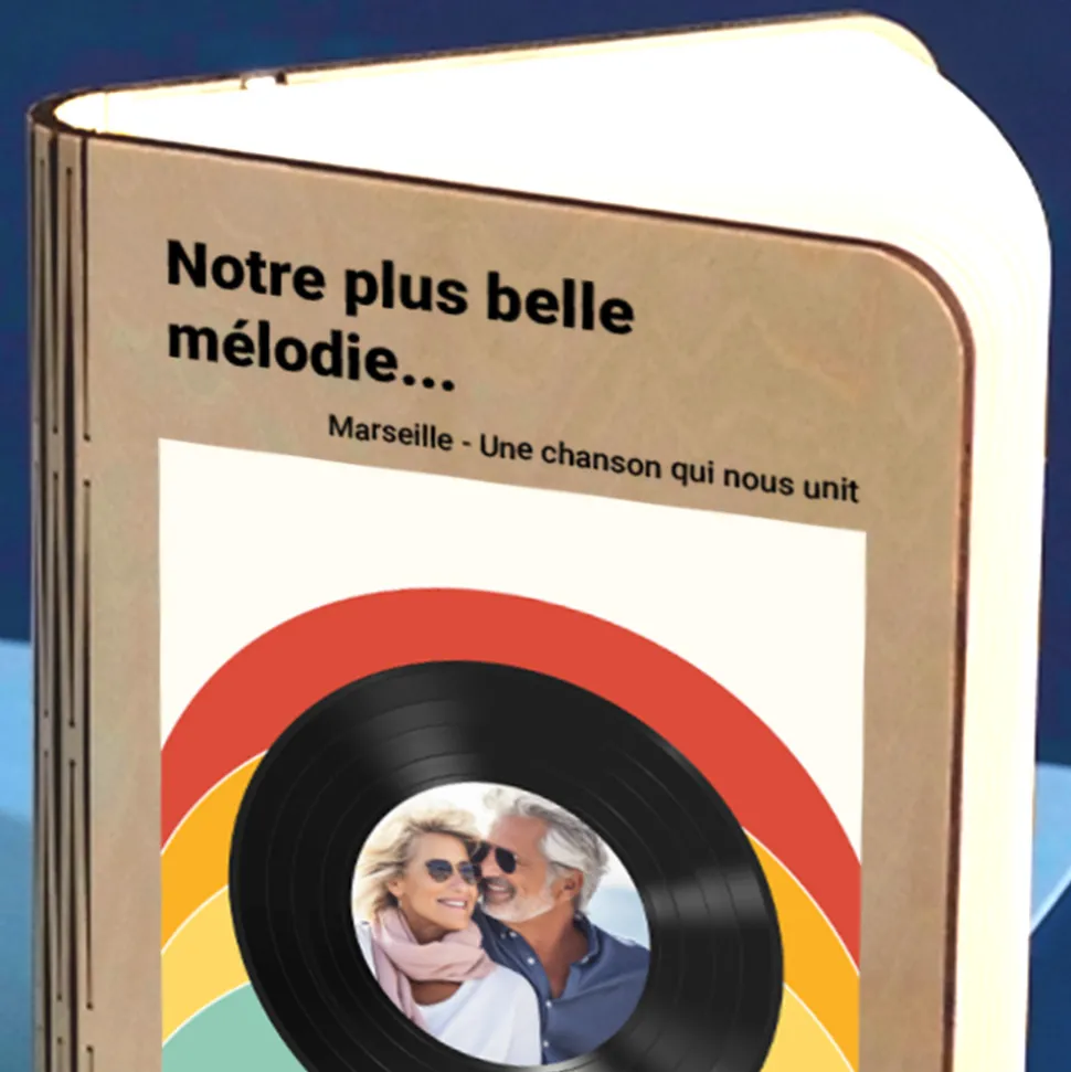 Lampe livre lumineux personnalisé - Retro Vibes