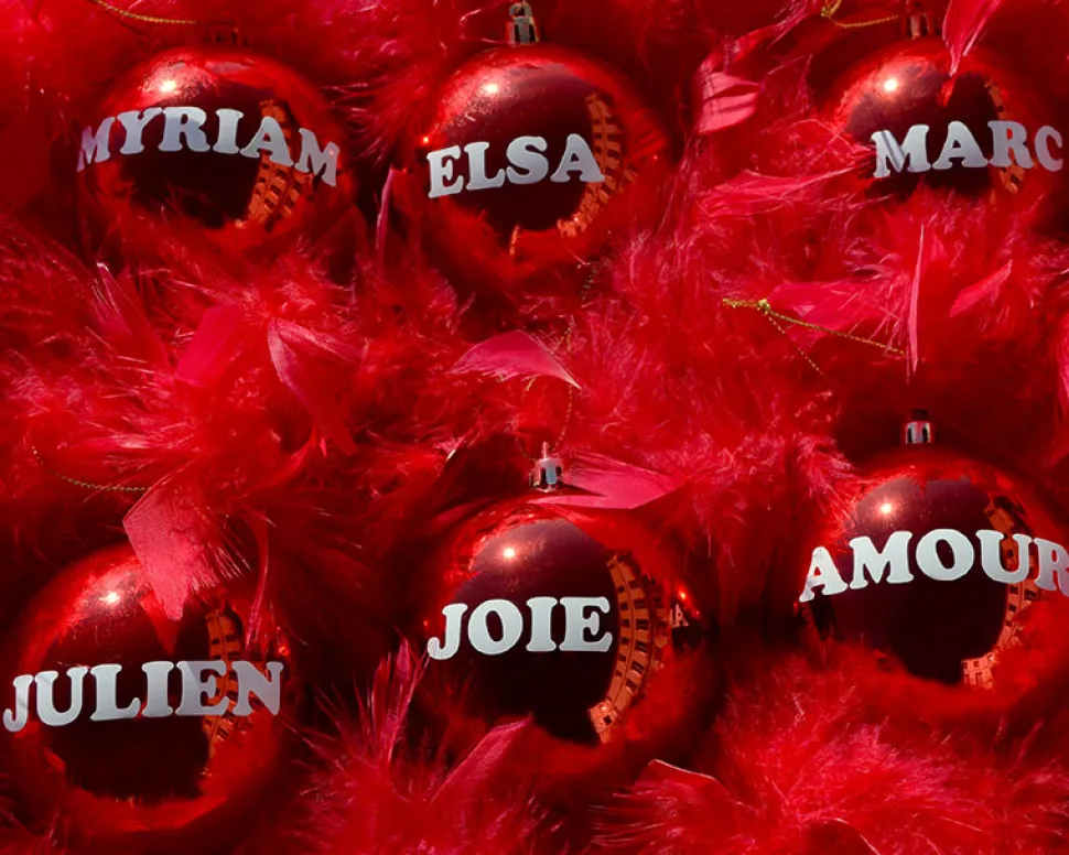 Les six boules de Noël personnalisées
