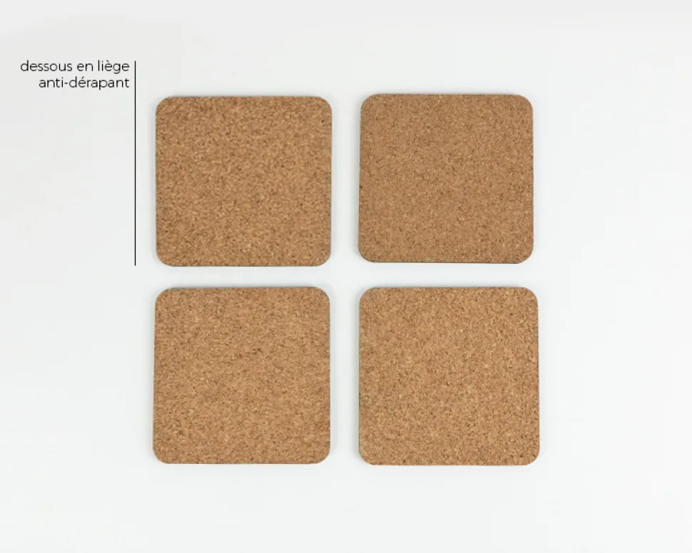 Lots de Sous-Verres Personnalisables - Photo