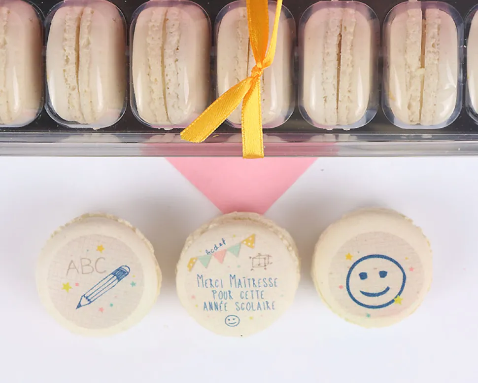 Macarons Personnalisables - Merci Maîtresse, Maître et ATSEM