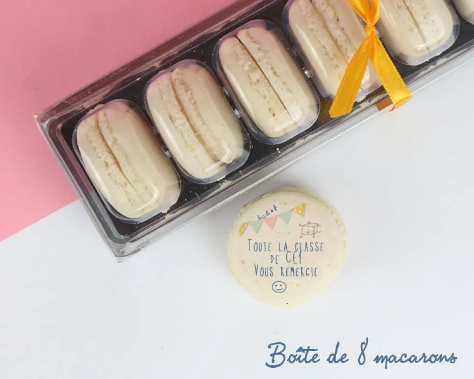 Macarons Personnalisables - Merci Maîtresse, Maître et ATSEM