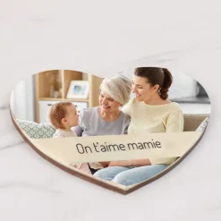 Maxi coeur chocolat personnalisé - Première Fête des Grands-mères
