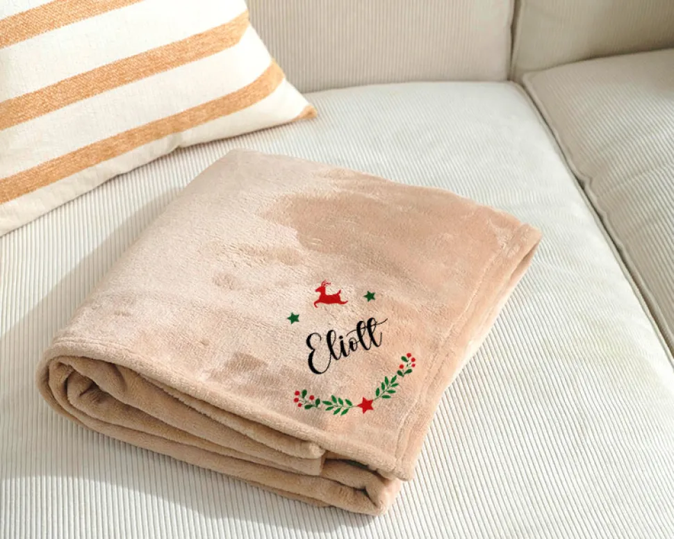 Maxi plaid doux personnalisable - Noël