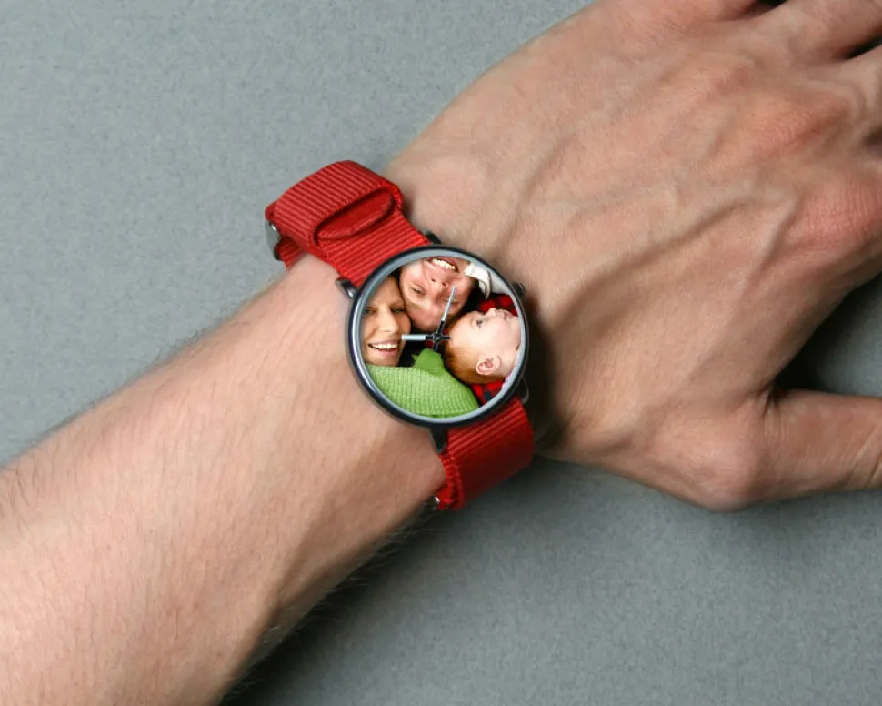 Montre bleu blanc rouge Photo