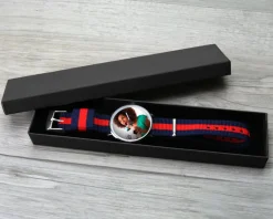 Montre bleu rouge Photo