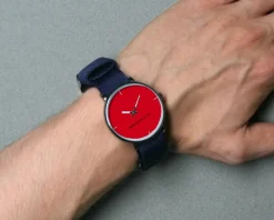 Montre duo Bleu rouge Message