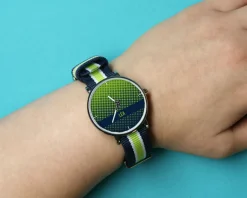 Montre duo Bleu vert Message