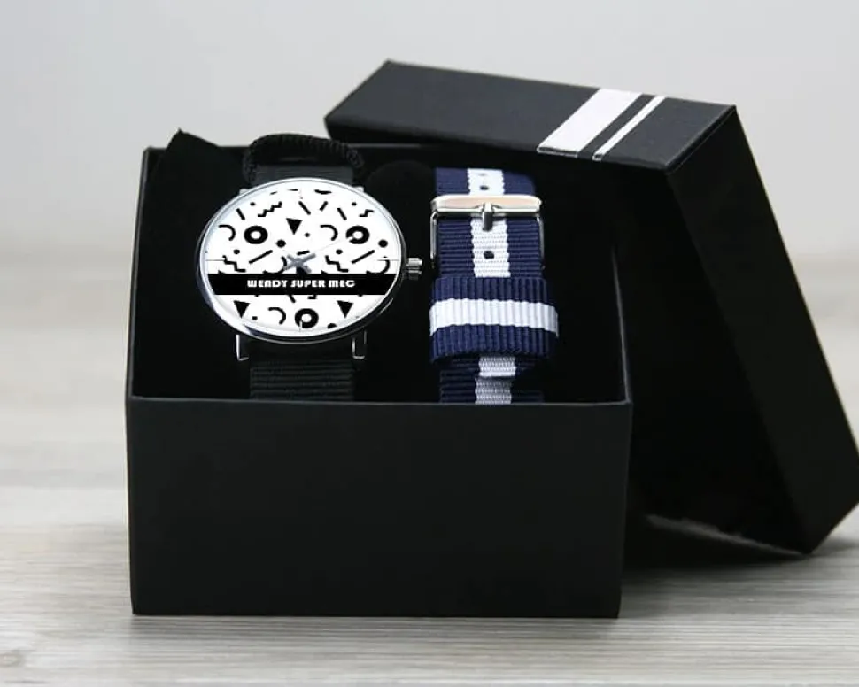 Montre duo Noir Message