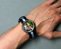 Montre noire Personnalisable - Cadran Photo
