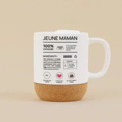 Mug en liège personnalisé - Composition d'une jeune maman