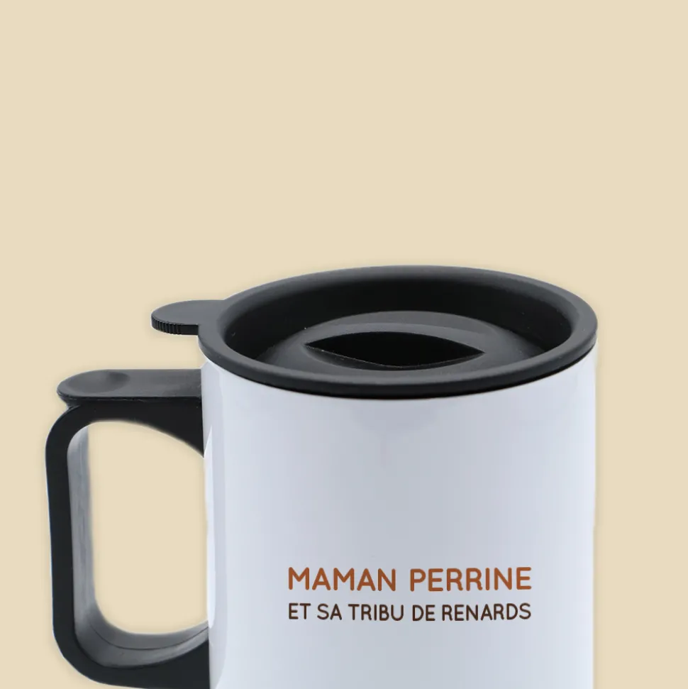 Mug isotherme personnalisé - Maman Renard et sa meute