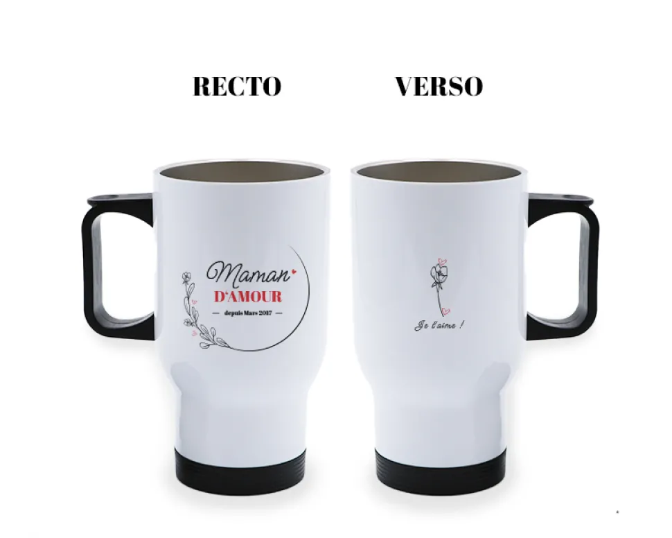 Mug isotherme personnalisé - Maman Depuis