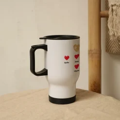 Mug isotherme personnalisé - Mamie et ses petits coeurs