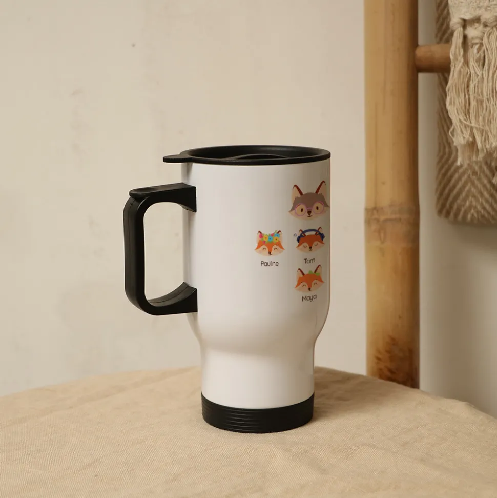 Mug isotherme personnalisé - Mamie Renard et sa meute