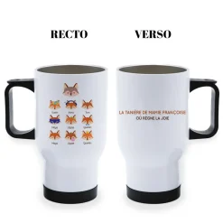 Mug isotherme personnalisé - Mamie Renard et sa meute