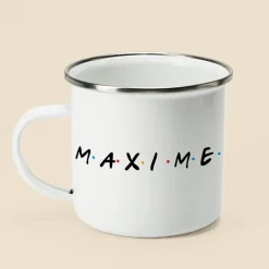 Mug émaillé personnalisé - Bande de potes