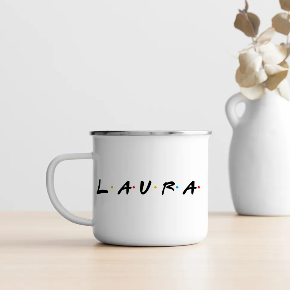 Mug émaillé personnalisé - Bande de potes