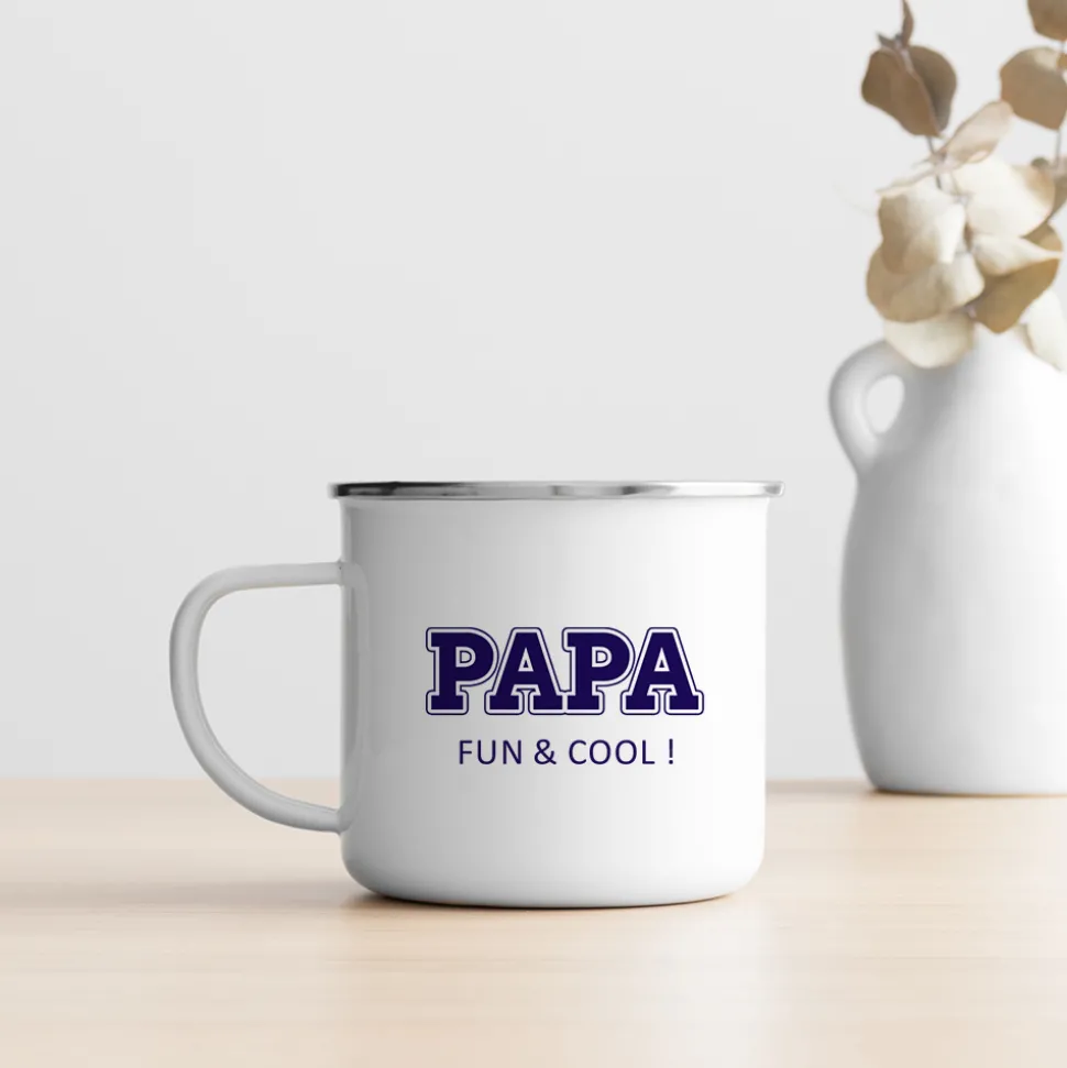 Mug émaillé personnalisé - College Style