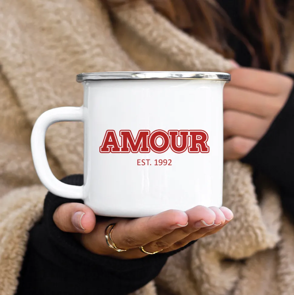 Mug émaillé personnalisé - College Style
