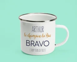 Mug émaillé personnalisé - Diplômé(e)