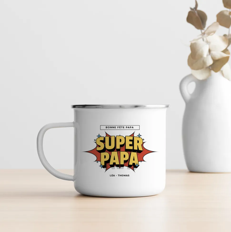 Mug émaillé personnalisé - Héros de BD