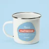 Mug émaillé personnalisé - L'Ecole est Finie